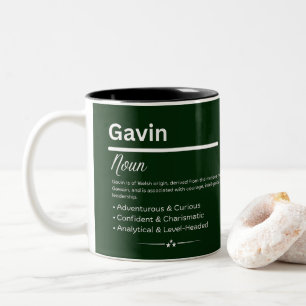 Gavin Personalized Name Two-Tone Coffee Mug