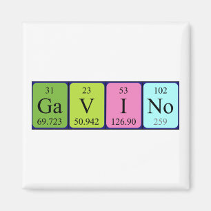 Gavino periodic table name magnet