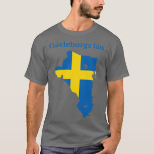 Gavleborg County Map Sweden T-Shirt
