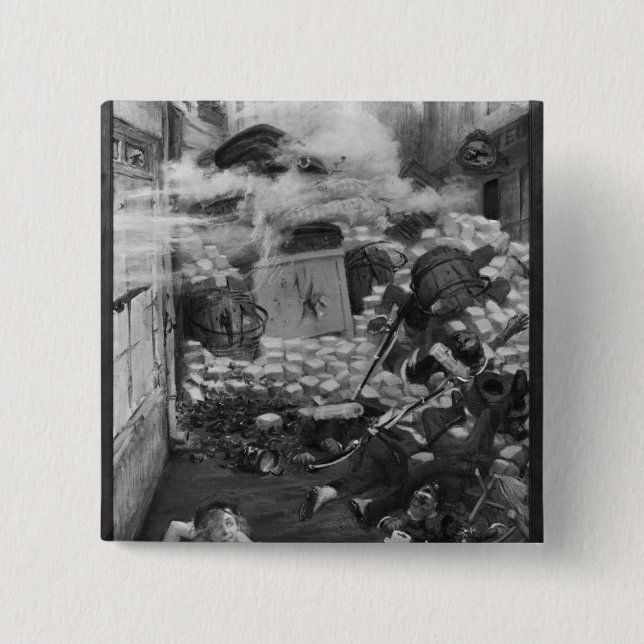 Gavroche Collecting Cartridges 15 Cm Square Badge (Front)