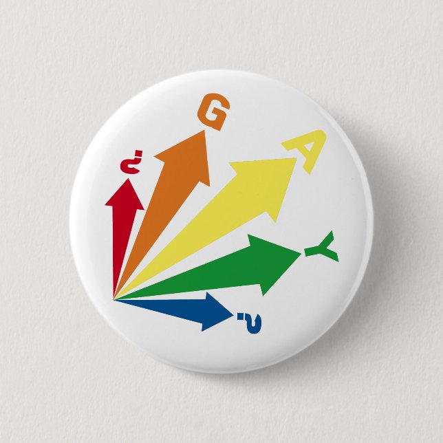 gay? 6 cm round badge (Front)