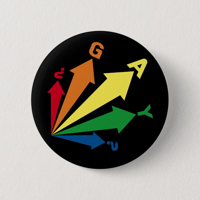 gay? 6 cm round badge (Front)
