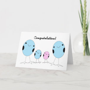 Gay adopted a girl and a boy congratulations card