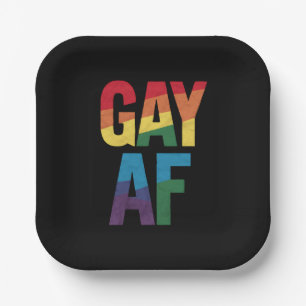 Gay AF LGBT Pride Gay Gift Pride Month Paper Plate