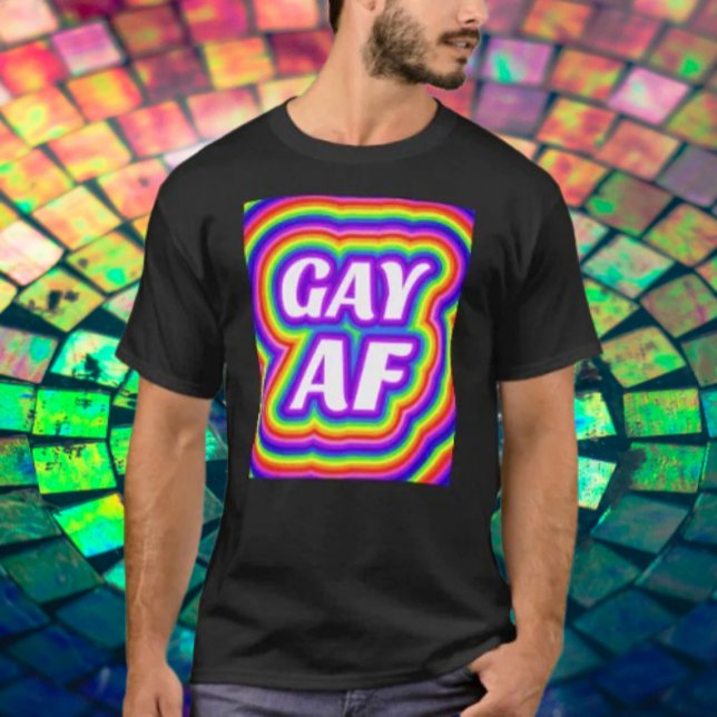 Gay AF Rainbow T-Shirt (Creator Uploaded)