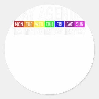 Gay Agenda Gay Pride  Classic Round Sticker