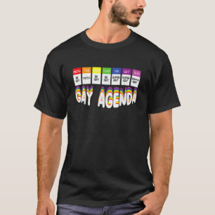 Gay Agenda Pride Love LGBT Feminist Agenda T-Shirt