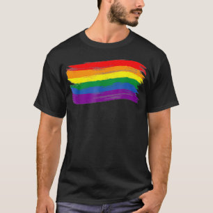 Gay Agenda Rainbow Pride Flag Pro LGBTQ Ally Equal T-Shirt