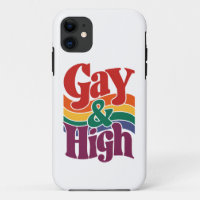 Gay And High Retro LGBTQ Pride Flag