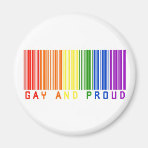 Gay and Proud Barcode Magnet