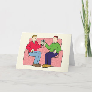 Gay anniversary celebration. card