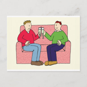 Gay anniversary celebration. postcard
