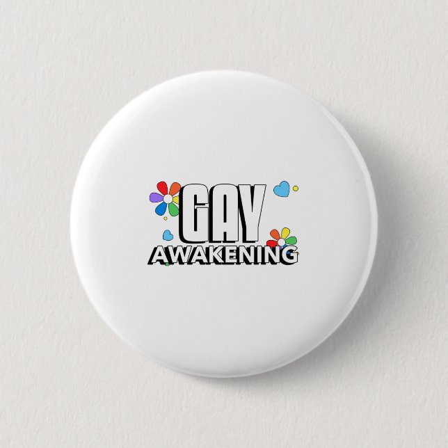 Gay Awakening 6 Cm Round Badge (Front)