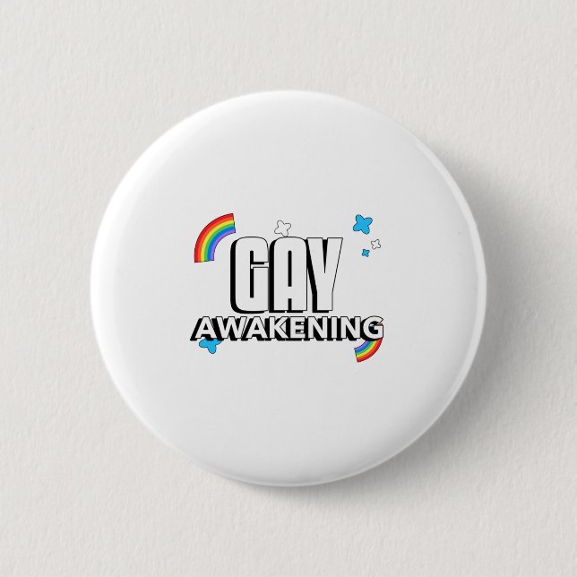 Gay Awakening 6 Cm Round Badge (Front)