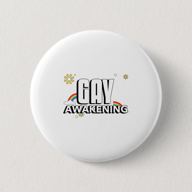 Gay Awakening 6 Cm Round Badge (Front)