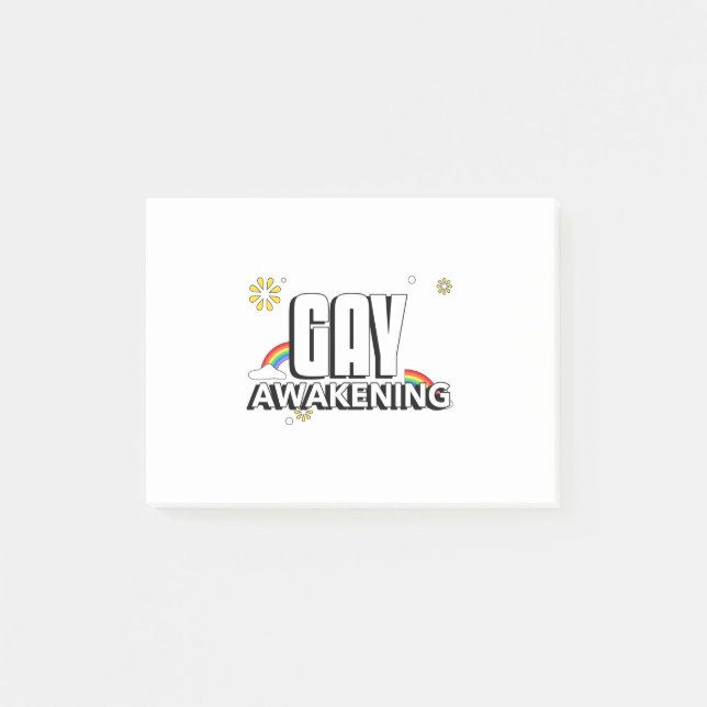 Gay Awakening Post-it Notes (Front)
