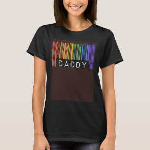 Gay Barcode Daddy  Trendy Rainbow Gay Pride Flag M T-Shirt