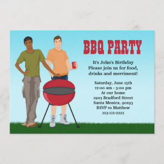 Gay BBQ Party Invitation