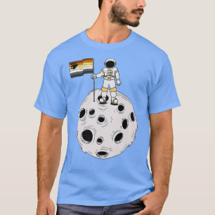 Gay Bear Astronaut On Moon Gay Bear Flag  T-Shirt