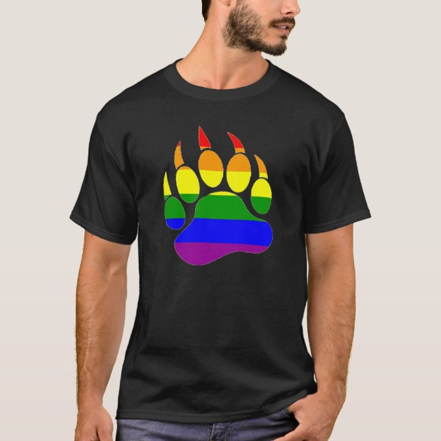 Gay Bear claw Rainbow flag - Shirt (Front)