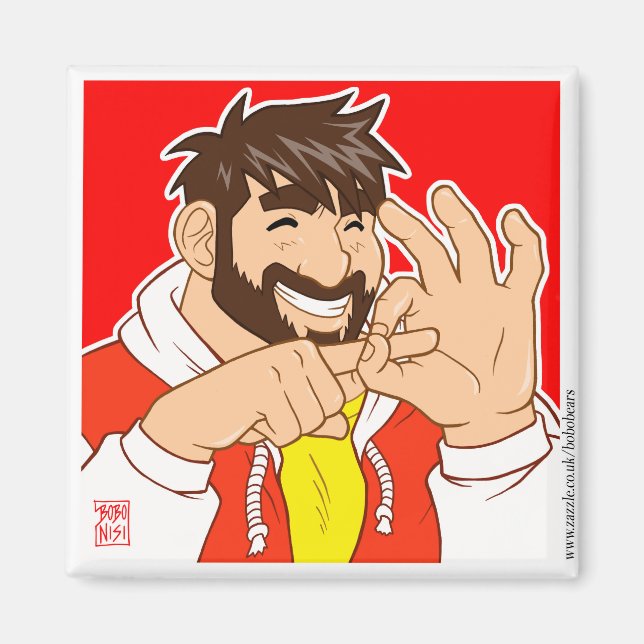 GAY BEAR MAGNET - LET'S HAVE FUN! (Front)