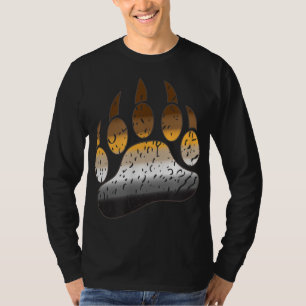 Gay Bear Paw Pride Distressed T-Shirt