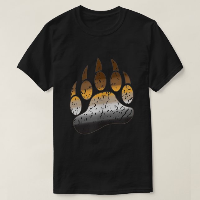 Gay Bear Paw Pride Distressed Tank Top (Design Front)