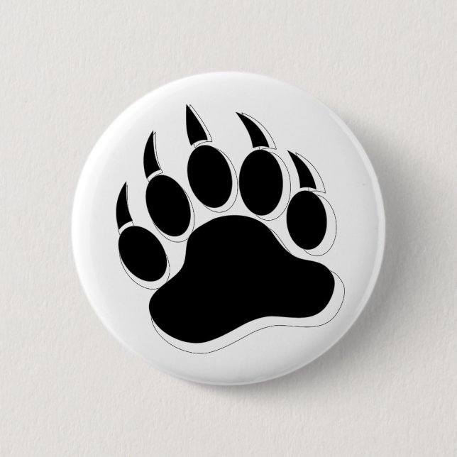 Gay Bear Pride 3D effect Bear Paw /Claw - Buttons (Front)