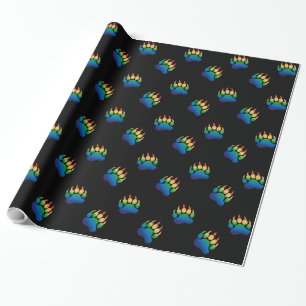Gay Bear Pride Bear Paw Wrapping Paper