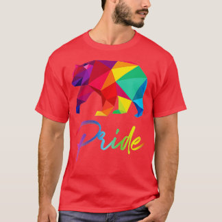 Gay Bear Pride  Bears LGB Rainbow Flag Grizzly Gif T-Shirt
