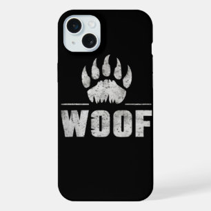 Gay Bear Pride distressed Bear Paw WOOF iPhone 15 Plus Case