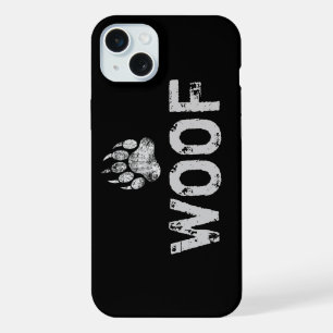 Gay Bear Pride distressed Bear Paw WOOF iPhone 15 Plus Case