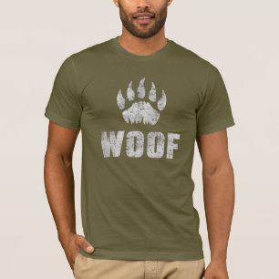 Gay Bear Pride distressed Bear Paw WOOF ! T-Shirt