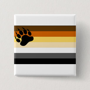 Gay Bear Pride Flag 15 Cm Square Badge