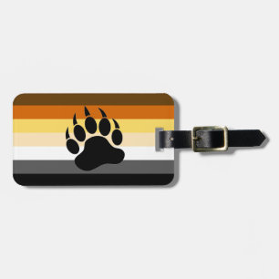 Gay Bear Pride Flag Bear Paw Luggage Tag