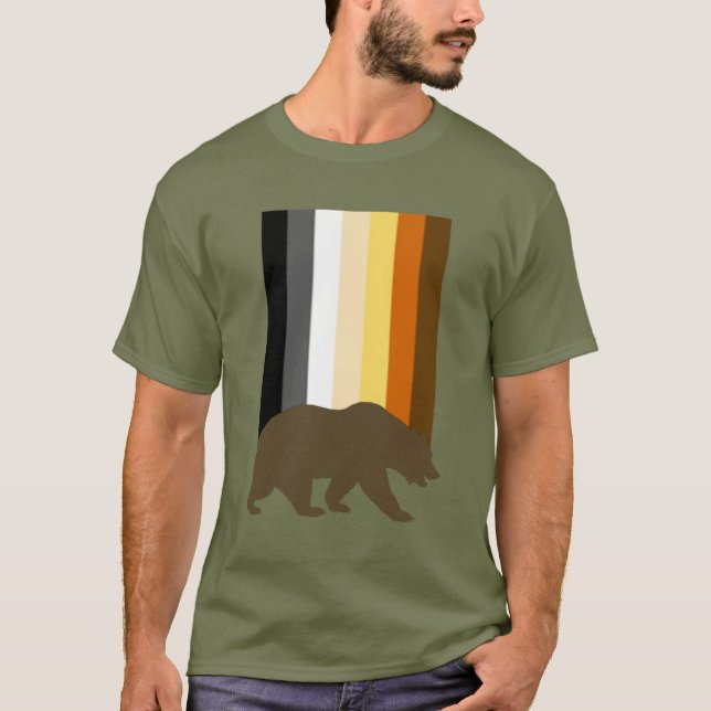 Gay Bear Pride Flag Bear T-Shirt (Front)