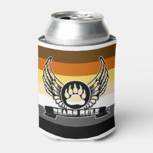 Gay Bear Pride Flag Bears Rule Can Cooler