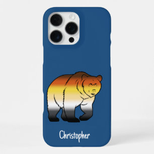 Gay Bear Pride Flag Coloured Bear Custom Name iPhone 16 Pro Max Case