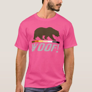 Gay Bear Pride Flag distressed WOOF ! T-Shirt