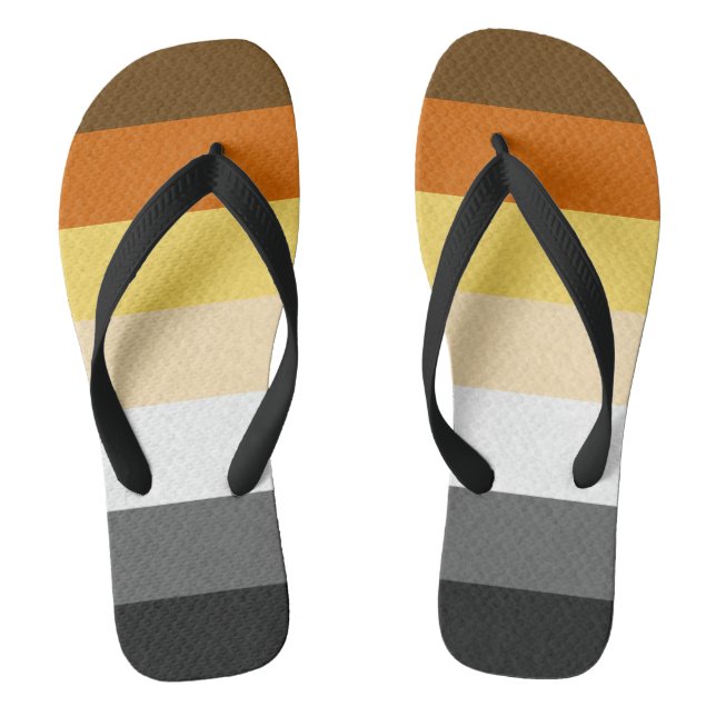 Gay Bear Pride Flag Jandals (Footbed)