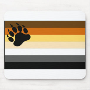 Gay Bear Pride Flag Mouse Pad