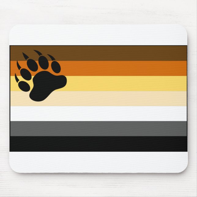 Gay Bear Pride Flag Mouse Pad (Front)