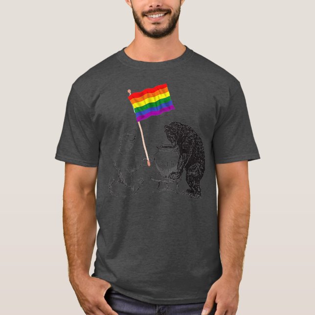 Gay Bear Pride Flag Premium T-Shirt (Front)