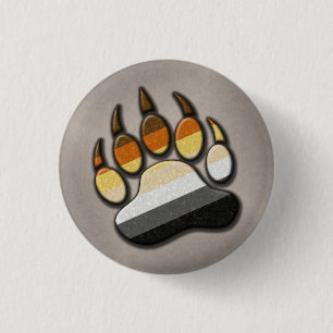 Gay Bear Pride Paw 3 Cm Round Badge