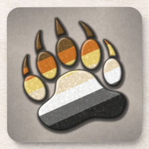 Gay Bear Pride Paw Coaster