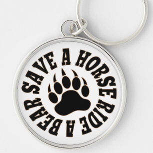 Gay Bear Pride Save A Horse Ride A Bear Keychain
