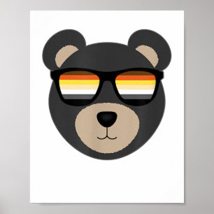 Gay Bear Sunglasses logo  Poster