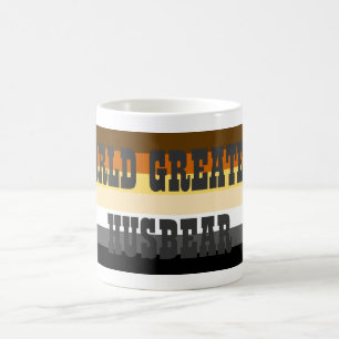 GAY BEAR WORLD GREATEST HUSBER BEAR PRIDE FLAG COFFEE MUG