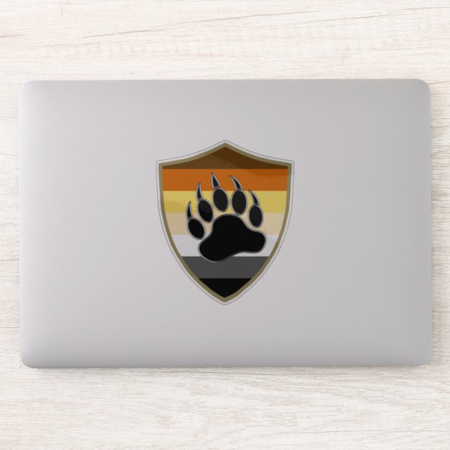 Gay Bears Pride Flag and Bear Paw Shield (Computer)