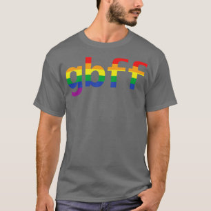 Gay BFF Typography Pride Rainbow T-Shirt